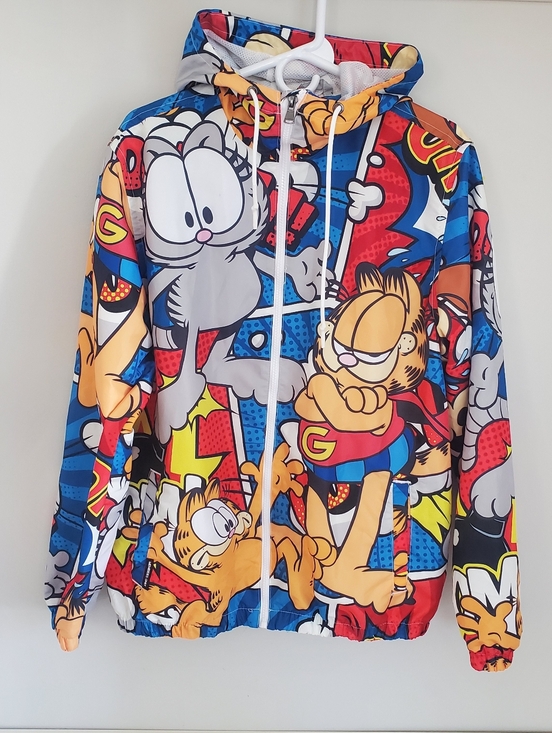 Members Only Other - Members Only x Garfield Nickelodeon Hooded Windbreaker Lightweight Jacket Size M
